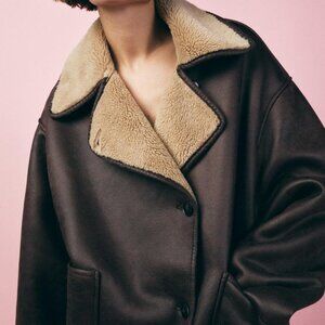 NWOT ZARA DOUBLE FACED JACKET ZW COLLECTION - SIZE LARGE